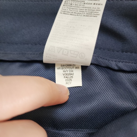 Banana Republic Factory Womens Bootcut Sculpted Stretch Pant Size 10 Navy Blue - Picture 9 of 14